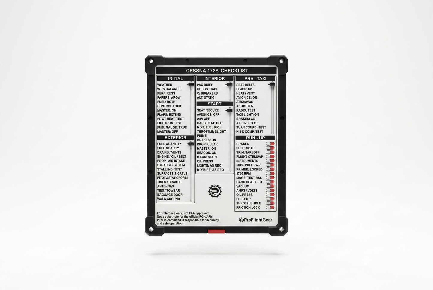 PFG Tactile Checklist