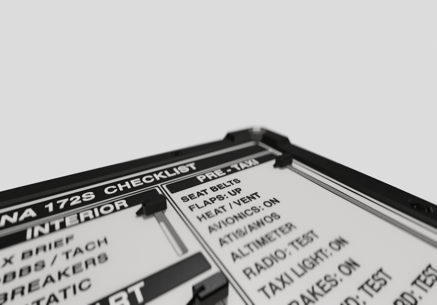 PFG Tactile Checklist