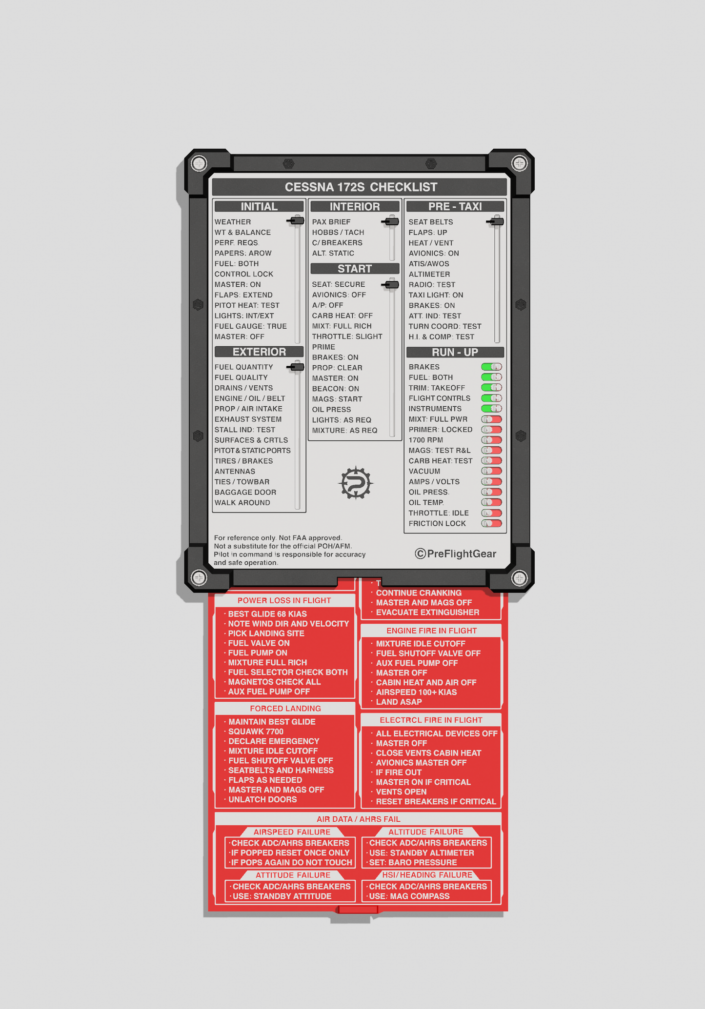 PFG Tactile Checklist
